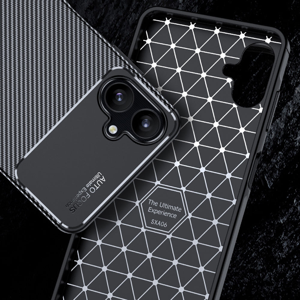 Case for Samsung Galaxy A06 A065, Techsuit, CarbonFiber, Black
