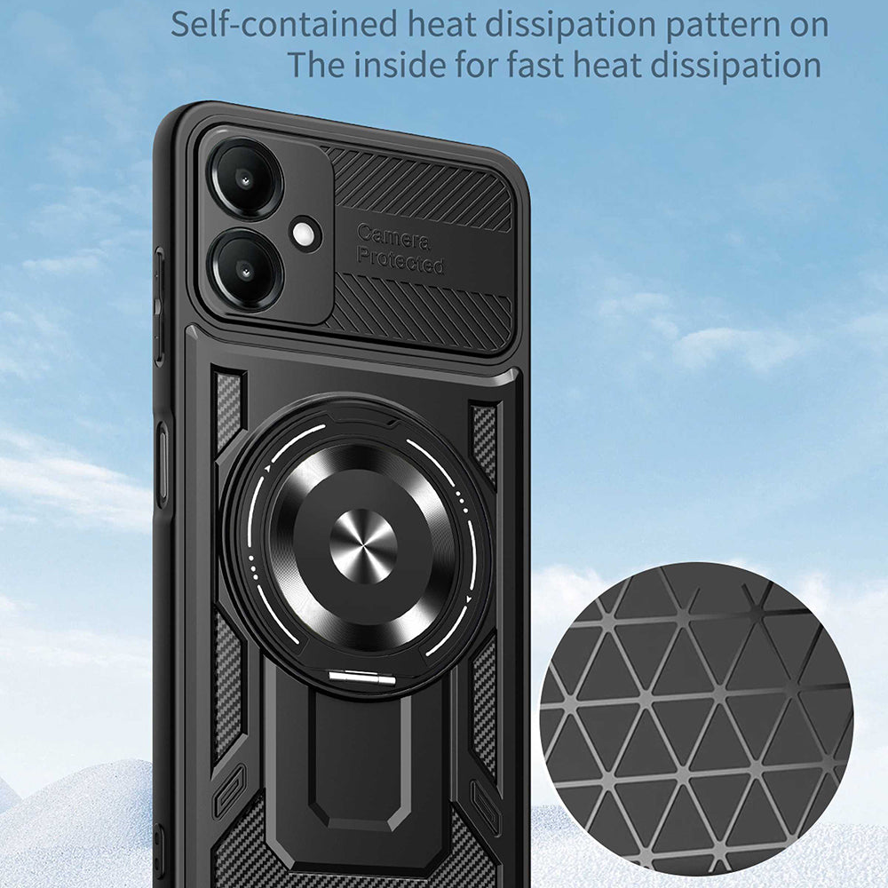 Case for Samsung Galaxy A06 A065, Techsuit, RuggedCam, Gray