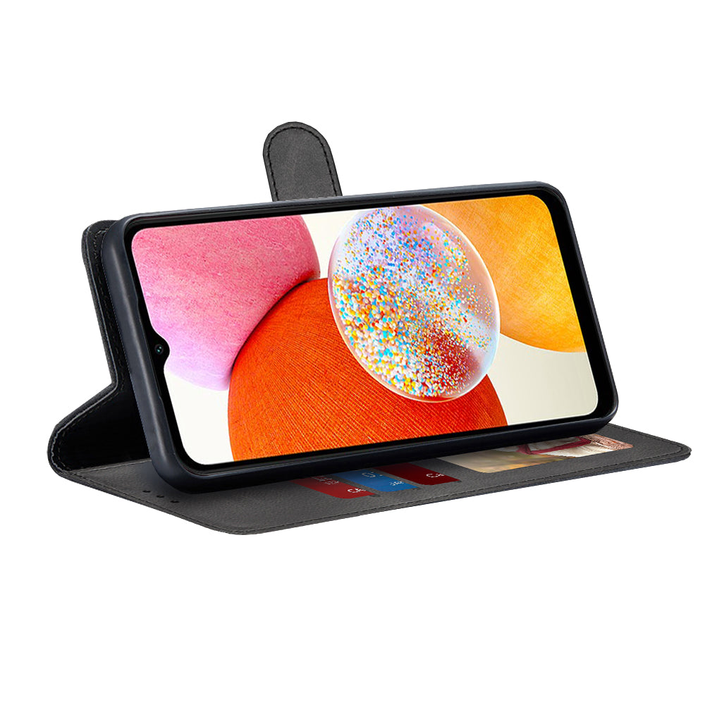 Θήκη για Samsung Galaxy A14 A145 / A14 5G A146, Techsuit, Diary Book, Μαύρη