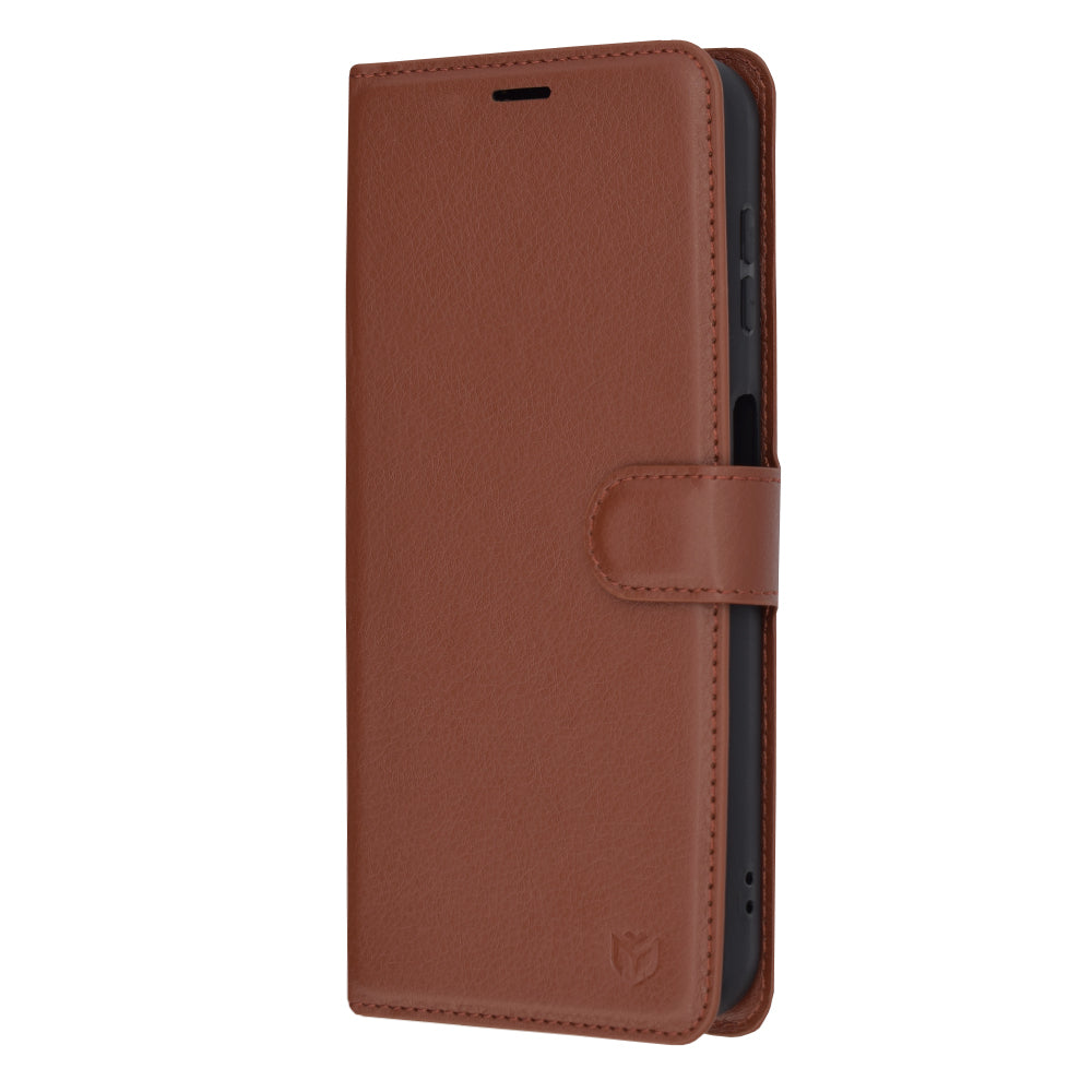 Θήκη για Samsung Galaxy A14 A145 / A14 5G A146, Techsuit, Δερμάτινο Φύλλο, Καφέ