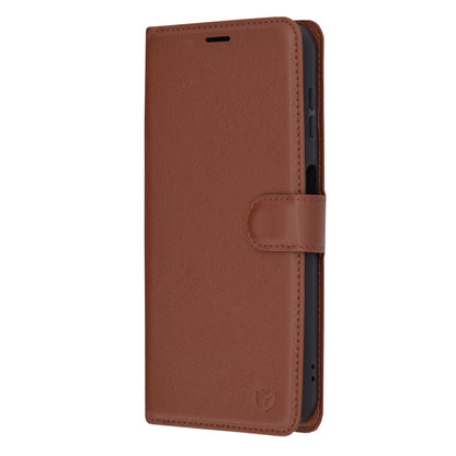 Θήκη για Samsung Galaxy A14 A145 / A14 5G A146, Techsuit, Δερμάτινο Φύλλο, Καφέ