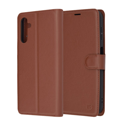 Θήκη για Samsung Galaxy A14 A145 / A14 5G A146, Techsuit, Δερμάτινο Φύλλο, Καφέ