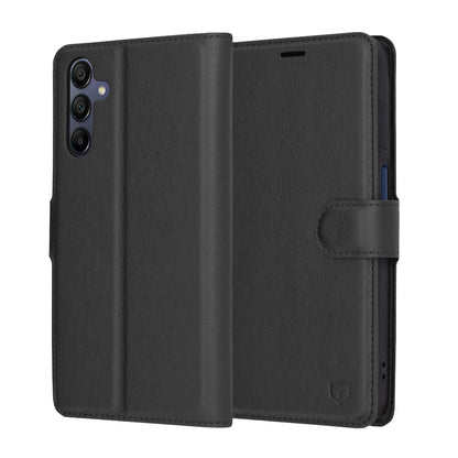 Θήκη για Samsung Galaxy A15 5G A156 / A15 A155, Techsuit, Δερμάτινο Φύλλο, Μαύρο