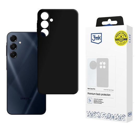 Θήκη για Samsung Galaxy A16 5G A166 / A16 4G A165, 3MK, Pro, Μαύρο Ματ