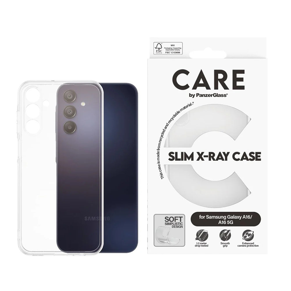 Θήκη για Samsung Galaxy A16 4G A165, PanzerGlass, Μοδάτη, Διάφανη