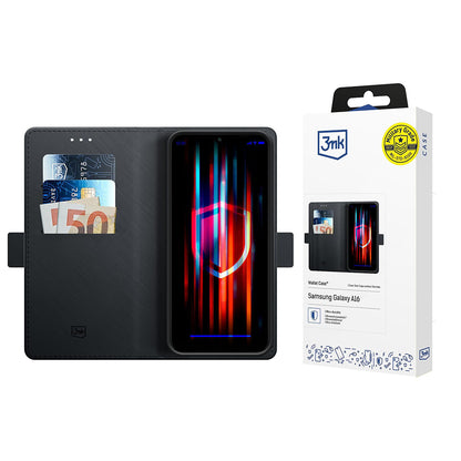 Case for Samsung Galaxy A16 5G A166 / A16 4G A165, 3MK, Wallet, Black