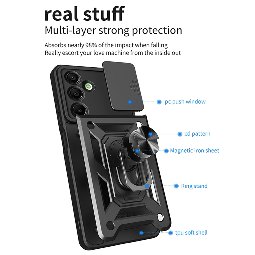 Θήκη για Samsung Galaxy A16 5G A166 / A16 4G A165, Techsuit, CamShield, Μαύρο