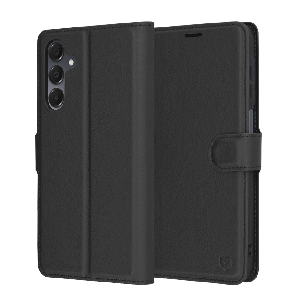 Case for Samsung Galaxy A16 5G A166 / A16 4G A165, Techsuit, Leather Folio, Black