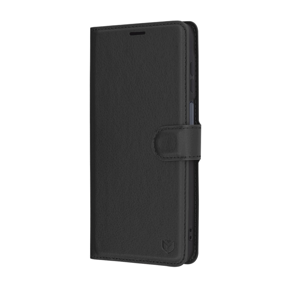 Case for Samsung Galaxy A16 5G A166 / A16 4G A165, Techsuit, Leather Folio, Black