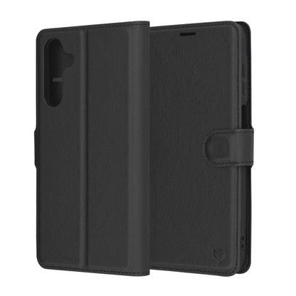 Case for Samsung Galaxy A16 5G A166 / A16 4G A165, Techsuit, Leather Folio, Black