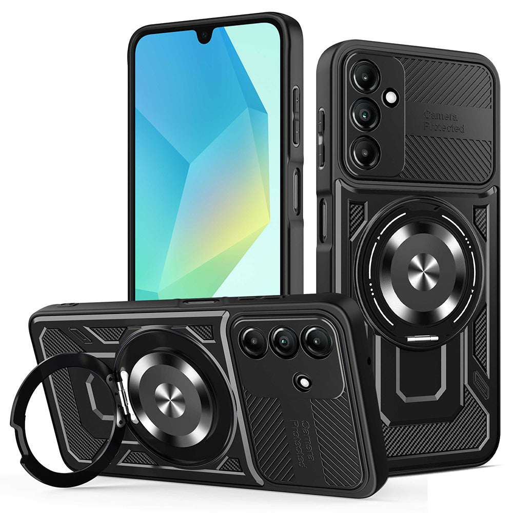 Case for Samsung Galaxy A16 5G A166 / A16 4G A165, Techsuit, RuggedCam, Black