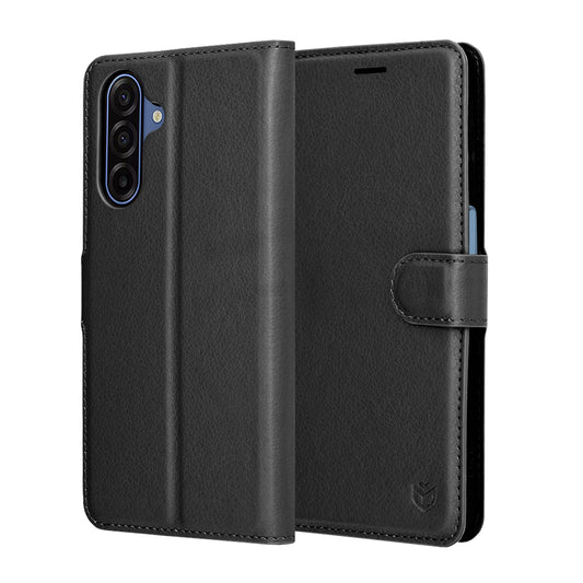 Θήκη για Samsung Galaxy A17 4G / A17 5G, Techsuit, Leather Folio, Μαύρο