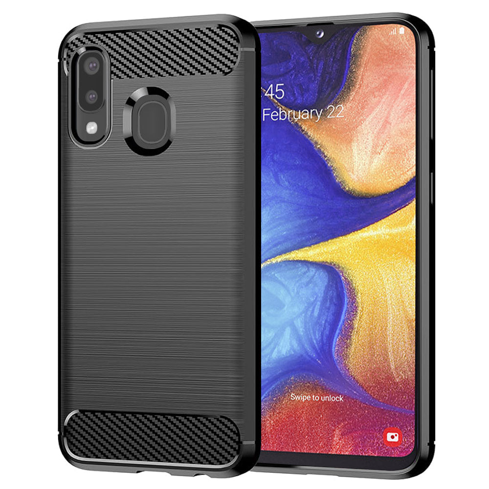 Θήκη για Samsung Galaxy A20e A202, Techsuit, Carbon, Μαύρη