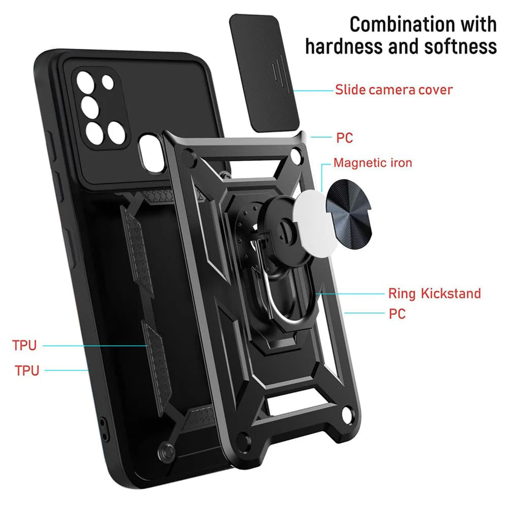 Θήκη για Samsung Galaxy A21s A217, Techsuit, CamShield, Μαύρο