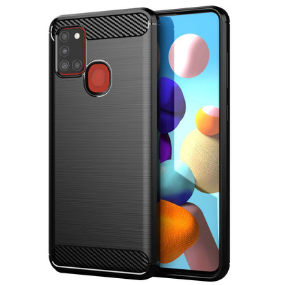 Θήκη για Samsung Galaxy A21s A217, Techsuit, Carbon, Μαύρο