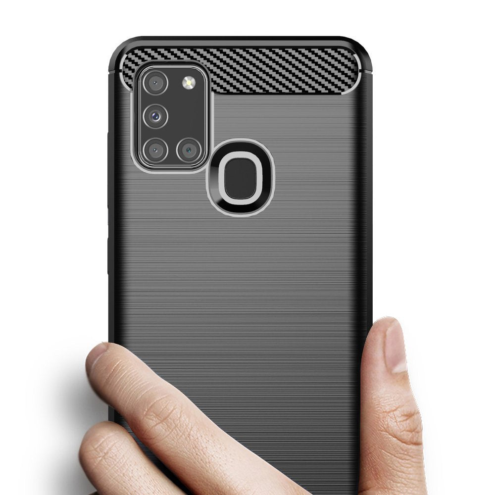 Θήκη για Samsung Galaxy A21s A217, Techsuit, Carbon, Μαύρο
