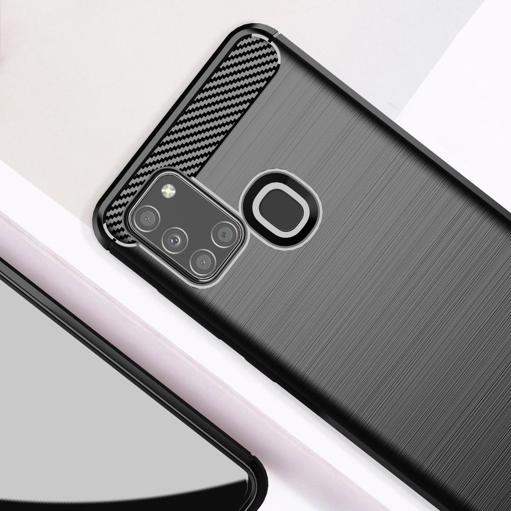 Θήκη για Samsung Galaxy A21s A217, Techsuit, Carbon, Μαύρο