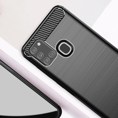 Θήκη για Samsung Galaxy A21s A217, Techsuit, Carbon, Μαύρο