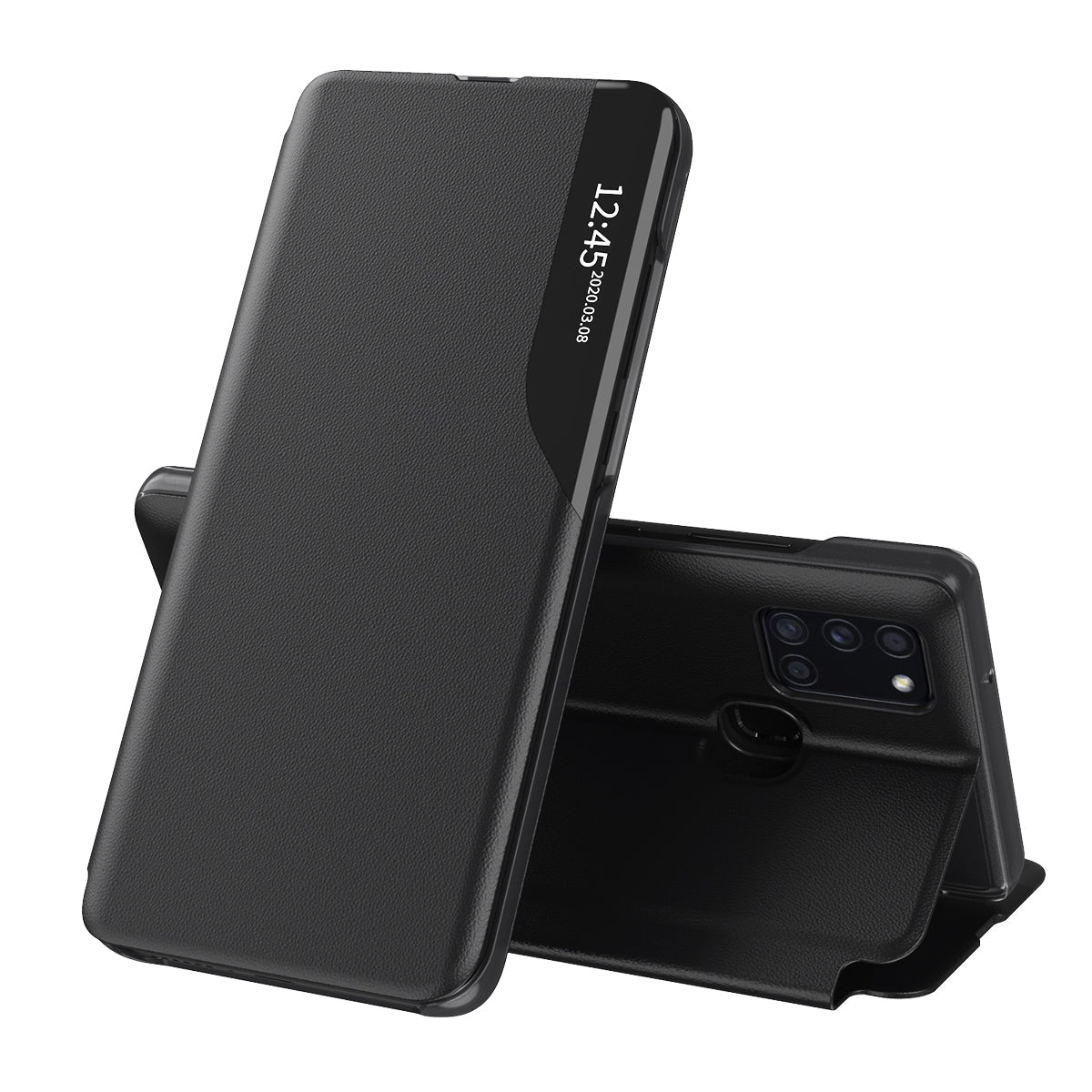 Θήκη για Samsung Galaxy A21s A217, Techsuit, eFold, Μαύρη