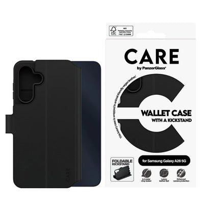 Θήκη για Samsung Galaxy A26 A266, PanzerGlass, με χαρακτηριστικό Kickstand Wallet, Μαύρη