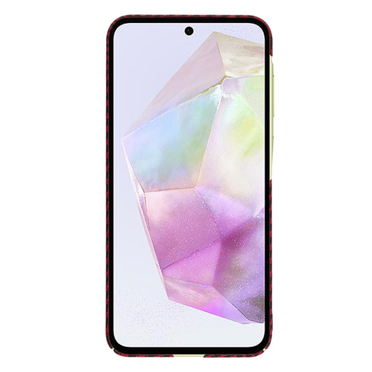 Θήκη για Samsung Galaxy A35 5G A356, Techsuit, Carbonite FiberShell, Κόκκινη