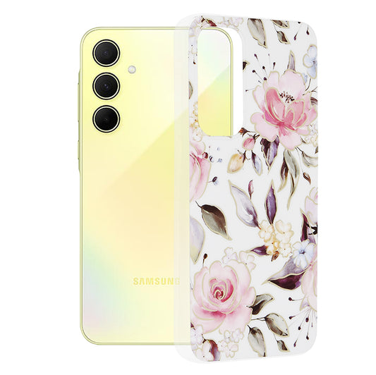 Θήκη για Samsung Galaxy A35 5G A356, Techsuit, Marble, Λευκή
