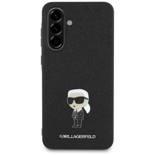 Θήκη για Samsung Galaxy A36 A366, Karl Lagerfeld, Glitter Fixed Ikonik Karl, Μαύρη