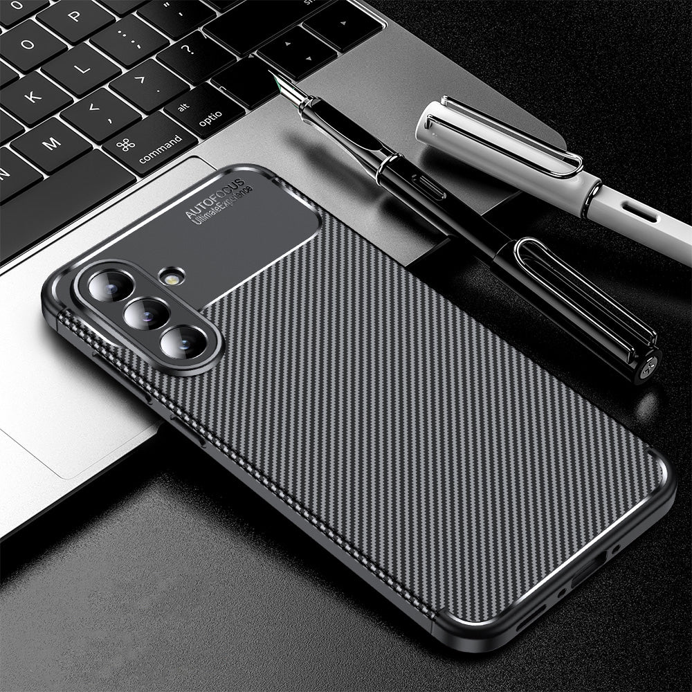Case for Samsung Galaxy A36 A366, Techsuit, CarbonFiber, Black