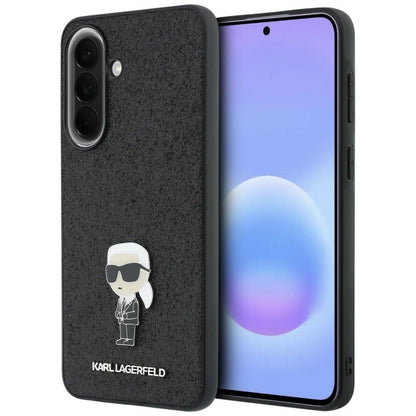 Θήκη για Samsung Galaxy A37 5G, Karl Lagerfeld, Glitter Fixed Ikonik Karl, Μαύρη