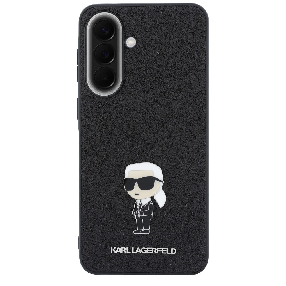 Θήκη για Samsung Galaxy A37 5G, Karl Lagerfeld, Glitter Fixed Ikonik Karl, Μαύρη