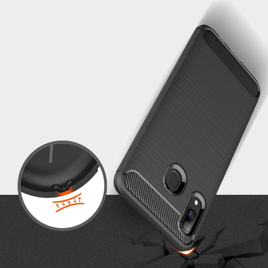 Θήκη για Samsung Galaxy A40 A405, Techsuit, Carbon, Μαύρο