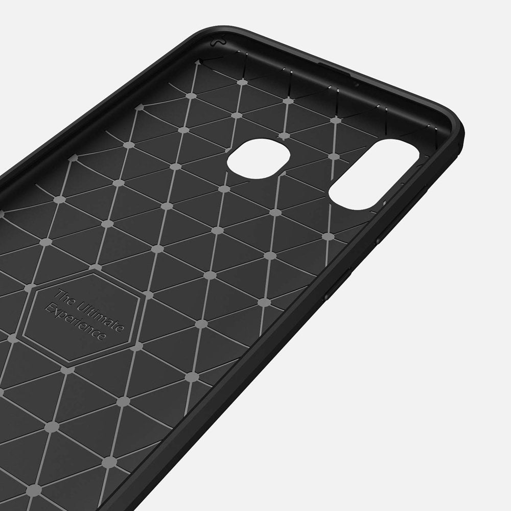 Case for Samsung Galaxy A40 A405, Techsuit, Carbon, Black