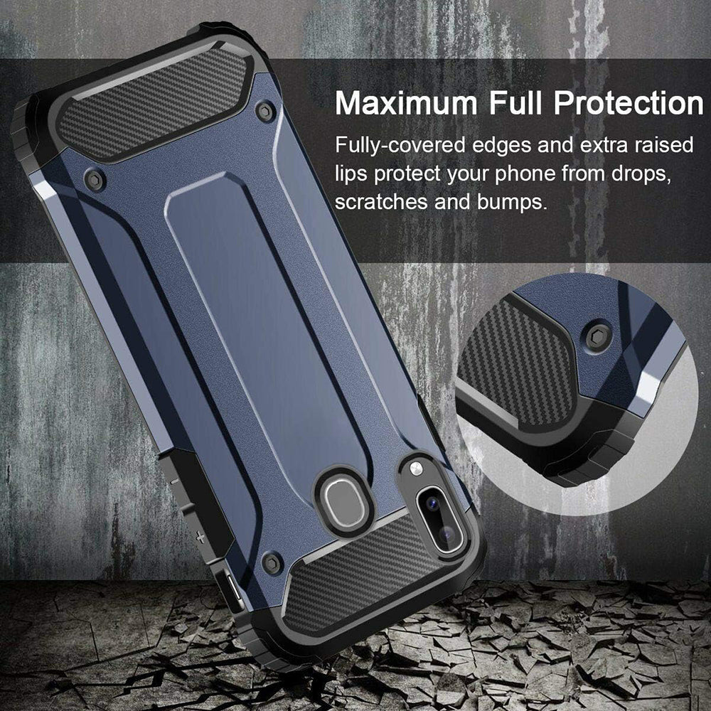 Case for Samsung Galaxy A40 A405, Techsuit, Hybrid Armor, Black