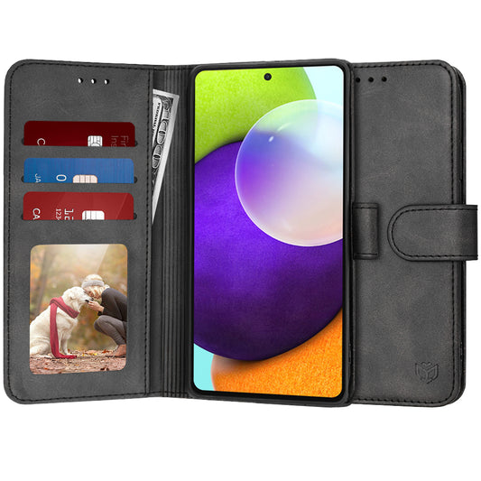 Θήκη για Samsung Galaxy A52s 5G A528 / A52 5G A526 / A52 A525, Techsuit, Diary Book, Μαύρο