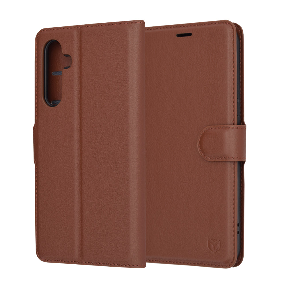 Θήκη για Samsung Galaxy A54 A546, Techsuit, Δερμάτινο Φολιο, Καφέ