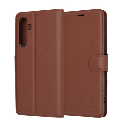 Θήκη για Samsung Galaxy A54 A546, Techsuit, Δερμάτινο Φολιο, Καφέ