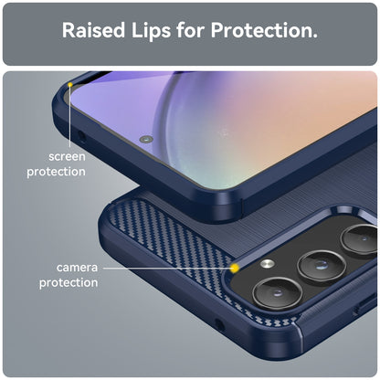 Case for Samsung Galaxy A55 5G A556, Techsuit, Carbon, Blue