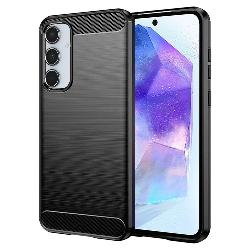 Case for Samsung Galaxy A55 5G A556, Techsuit, Carbon, Black