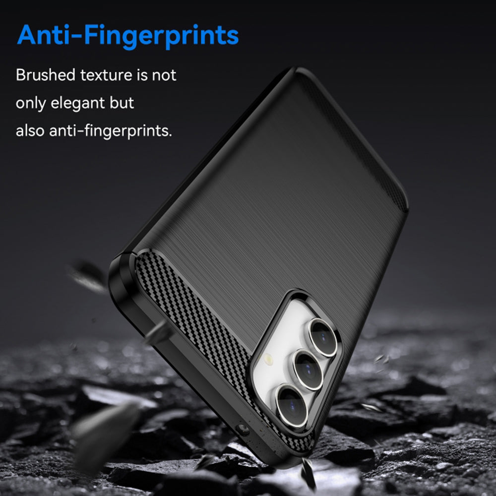 Case for Samsung Galaxy A55 5G A556, Techsuit, Carbon, Black