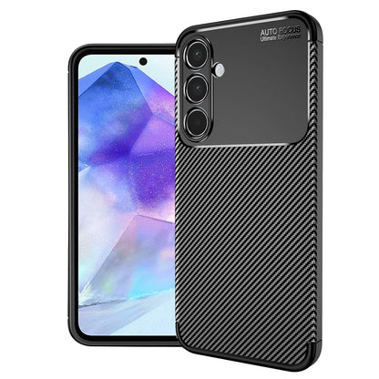 Case for Samsung Galaxy A55 5G A556, Techsuit, CarbonFiber, Black