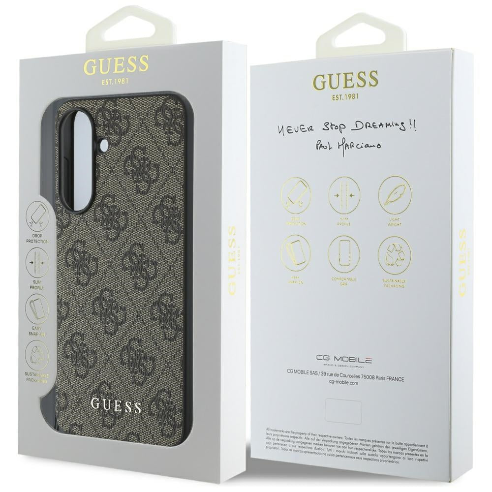 Θήκη για Samsung Galaxy A56 A566, Guess, 4G Charm, Καφέ