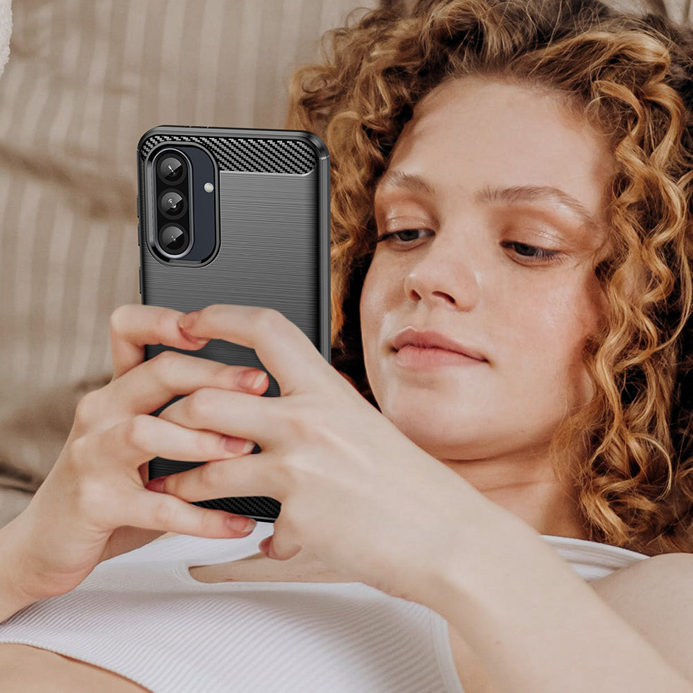 Θήκη για Samsung Galaxy A56 A566, Techsuit, Carbon, Μαύρο