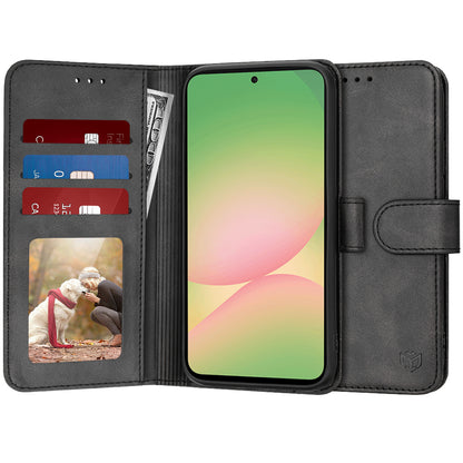 Case for Samsung Galaxy A56 A566, Techsuit, Diary Book, Black