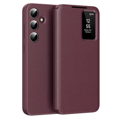 Case for Samsung Galaxy A56 A566, Techsuit, SmartView, Red