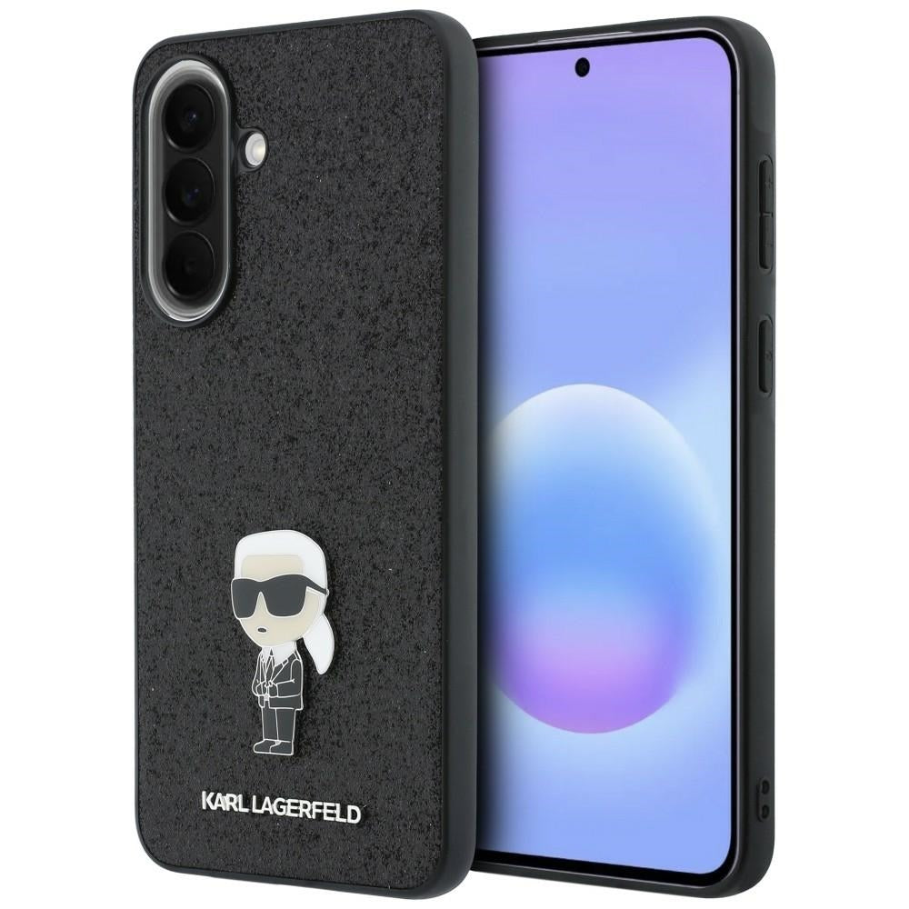 Θήκη για Samsung Galaxy A57 5G, Karl Lagerfeld, Glitter Fixed Ikonik Karl, Μαύρη