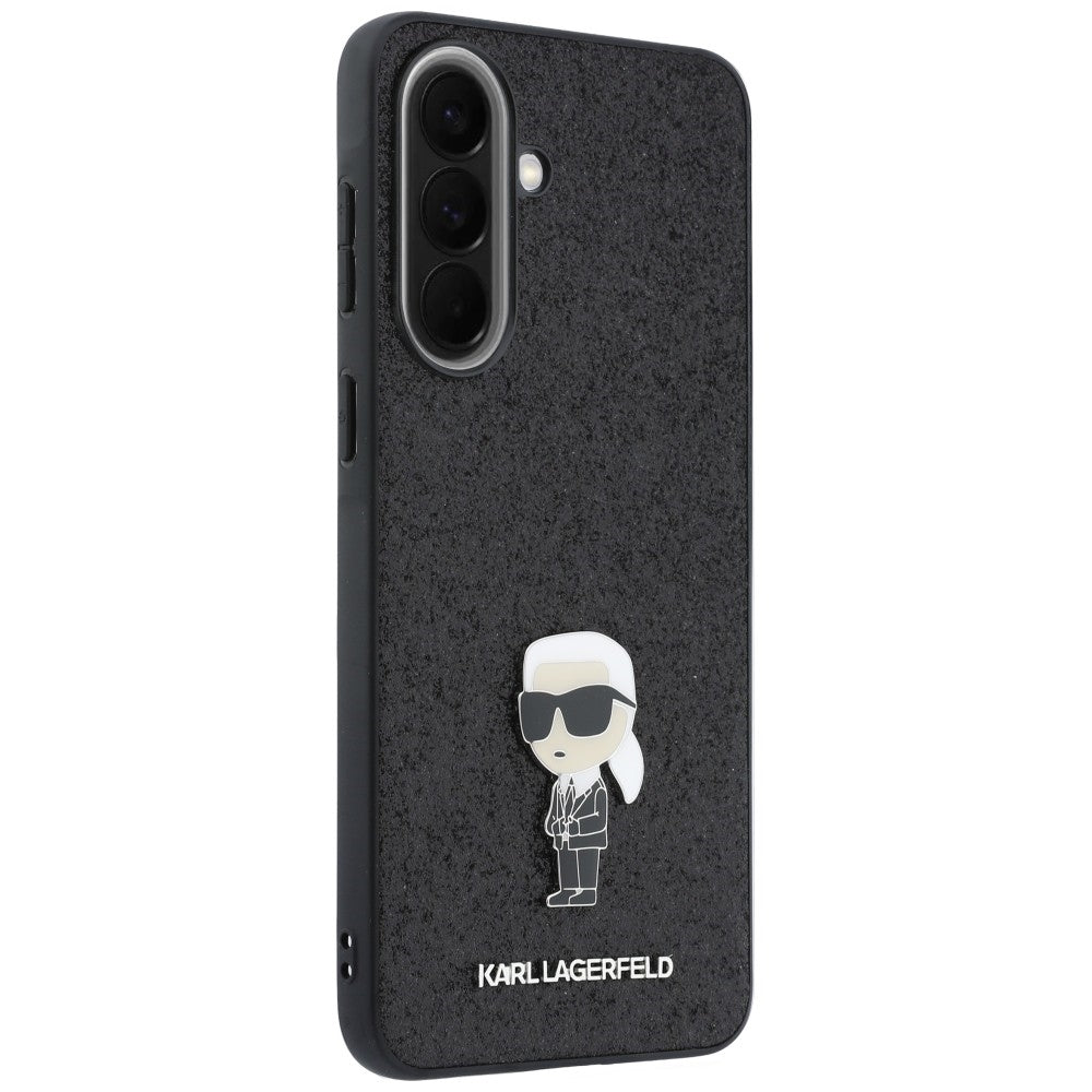 Θήκη για Samsung Galaxy A57 5G, Karl Lagerfeld, Glitter Fixed Ikonik Karl, Μαύρη