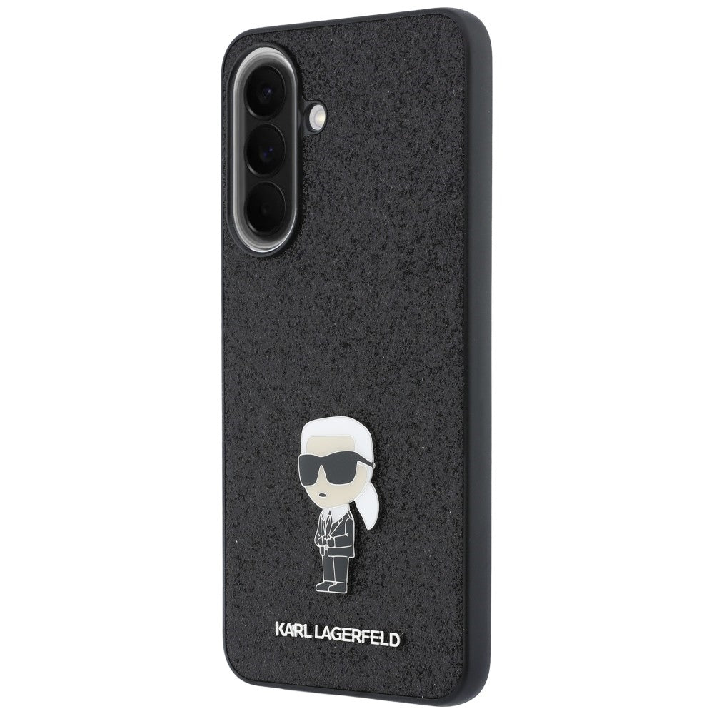 Θήκη για Samsung Galaxy A57 5G, Karl Lagerfeld, Glitter Fixed Ikonik Karl, Μαύρη