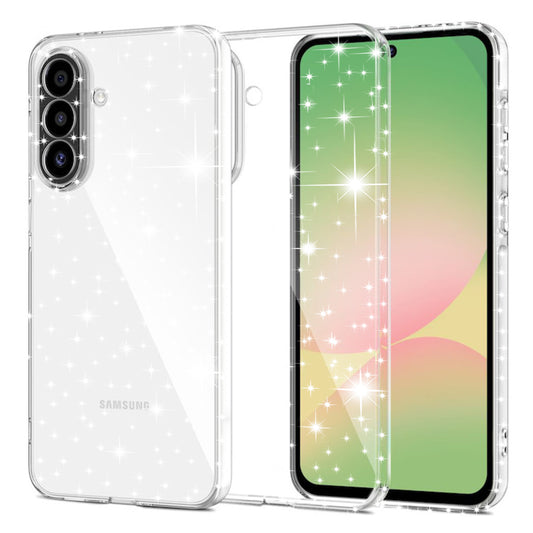 Case for Samsung Galaxy A57 5G, Techsuit, SparkleSkin, Transparent