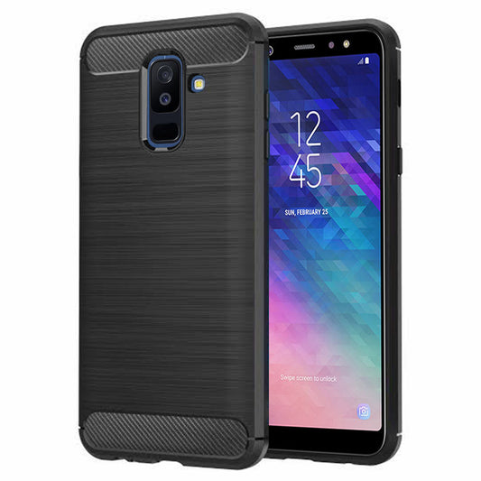 Θήκη για Samsung Galaxy A6 Plus (2018) A605, Techsuit, Carbon, Μαύρο