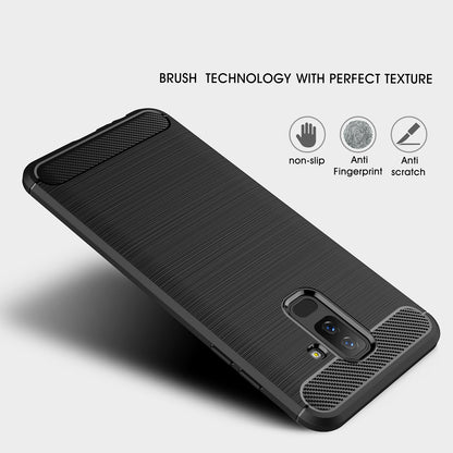 Case for Samsung Galaxy A6 Plus (2018) A605, Techsuit, Carbon, Black